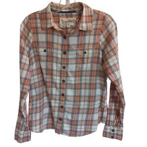 Aventura Women Plaid Button-Up Long-Sleeve Organic Cotton Multicolor Small